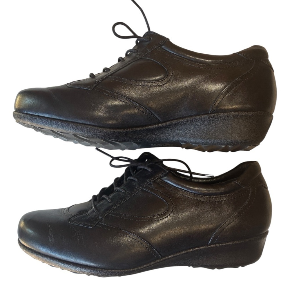 DREW PRAGUE Orthotic Women’s Size 10.5 EE, Black Leather, Lace Up Shoe, Like NEW - Picture 4 of 10